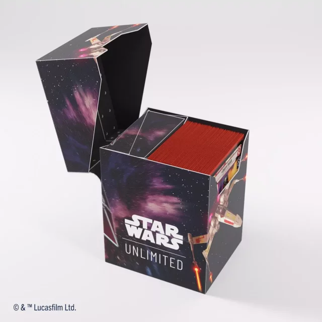 Krabička na karty Gamegenic - Star Wars: Unlimited Soft Crate Black/White dupl
