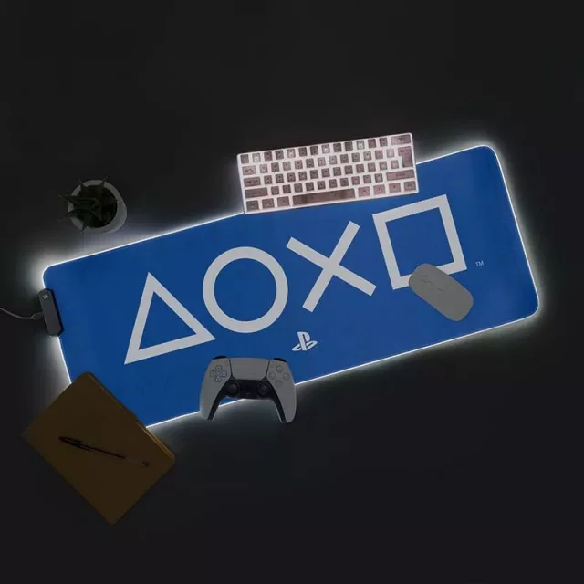 Podkładka pod mysz PlayStation - Symbole (RGB podświetlenie)