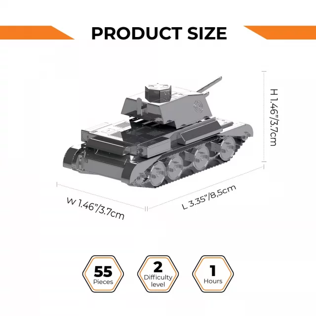 Zestaw konstrukcyjny World of Tanks - Cruiser Mk III (metalowy)