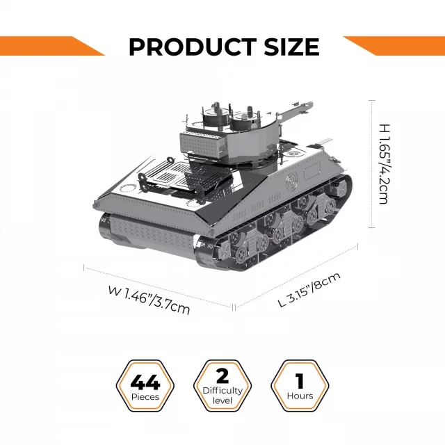 Zestaw do składania World of Tanks - M4 Sherman (metalowy)
