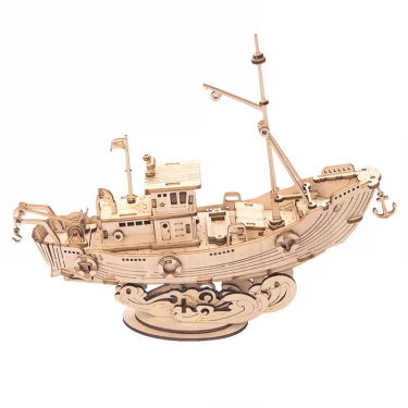 Model do składania - Rybarska łódź (drewniany)