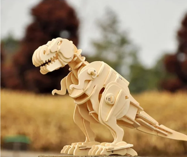 Stavebnice - Chodící T-Rex (dřevěná)