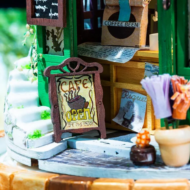 Stavebnice - Miniaturní magická kavárna (dřevěná)