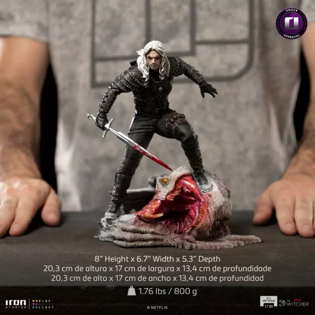 Statuetka Wiedźmin - Geralt z Rivii BDS Art Scale Statue 1/10 20 cm (Netflix, Iron Studios)