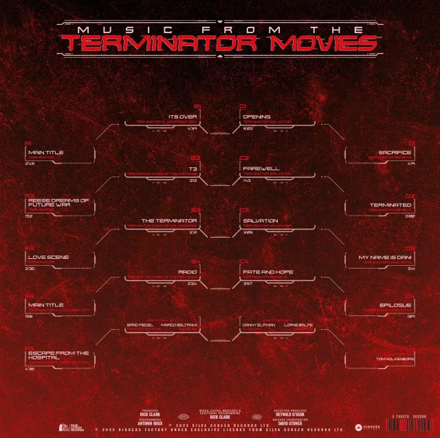 Oficiální soundtrack Music from the Terminators Movies (London Music Works) na 2x LP