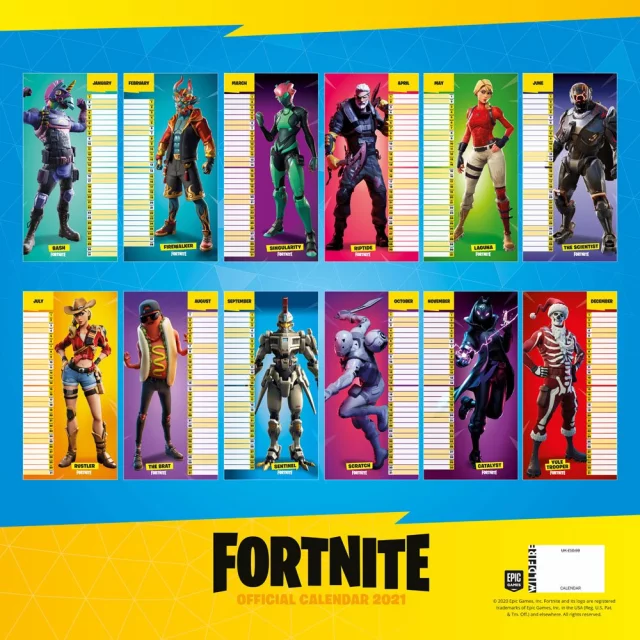 Kalendarz Fortnite 2021