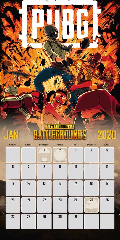 Kalendarz Playerunknown's Battleground 2020