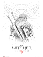 Plakat Wiedźmin - Geralt Sketch
