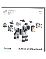 Klocki magnetyczne PIXIO - Black and White Animals (Story Series)
