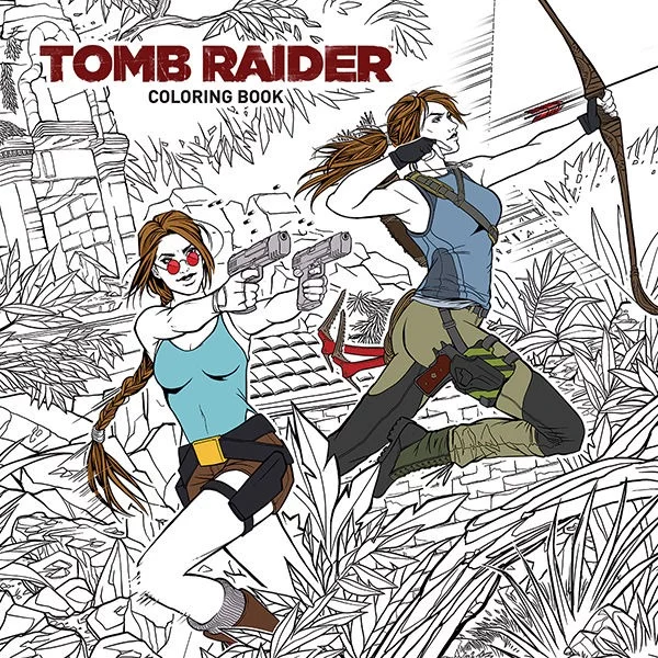 Kolorowanka dla dorosłych Tomb Raider
