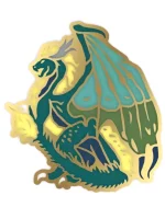 Przypinka  Heroes of Might & Magic III - Dragon Pin (Green Dragon)