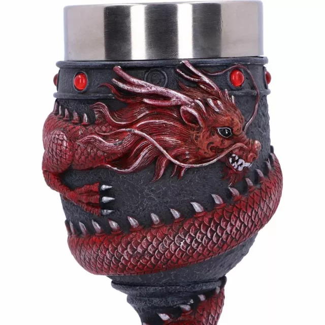 Kielich Dragon Coil Goblet Red (Nemesis Now)