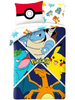 Pościel Pokémon - Charizard, Venusaur, Blastoise & Pikachu