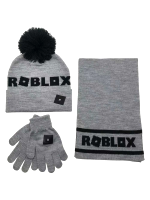 Czapka z rękawiczkami i szalikiem dziecięce Roblox - Logo