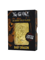 Plakietka kolekcjonerska Yu-Gi-Oh! - Baby Dragon (pozłacana)