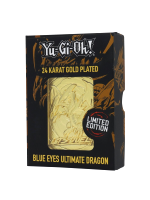 Plakietka kolekcjonerska Yu-Gi-Oh! - Blue Eyes Ultimate Dragon (złocista)