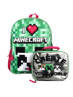 Plecak Minecraft - I Love Minecraft + torba na lunch